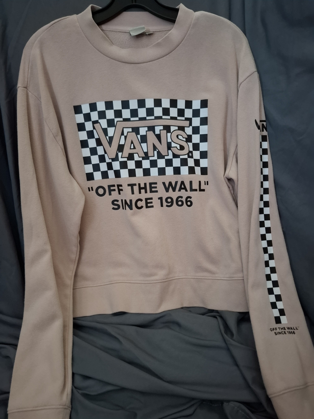 Vans 'Off The Wall' Checkerboard Crewneck - Light Pink Size Large